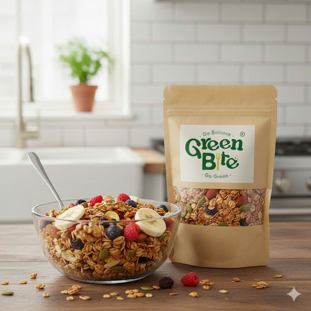 sản phẩm hạt granola của GreenBite
